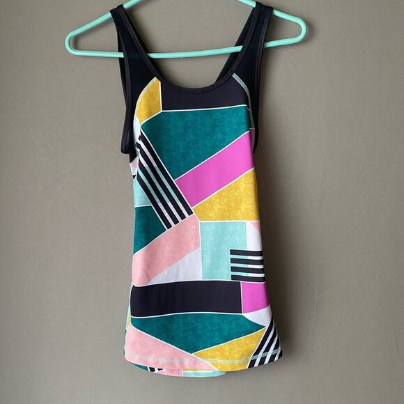 Fila's Sport sz S multicolor green pink fitness workout top‎ - Picture 1 of 7